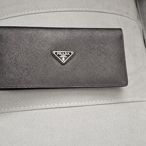 Prada Textured Black Wallet